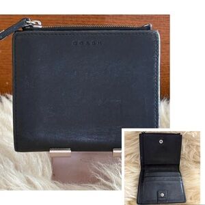 Coach Black Leather Bifold Wallet